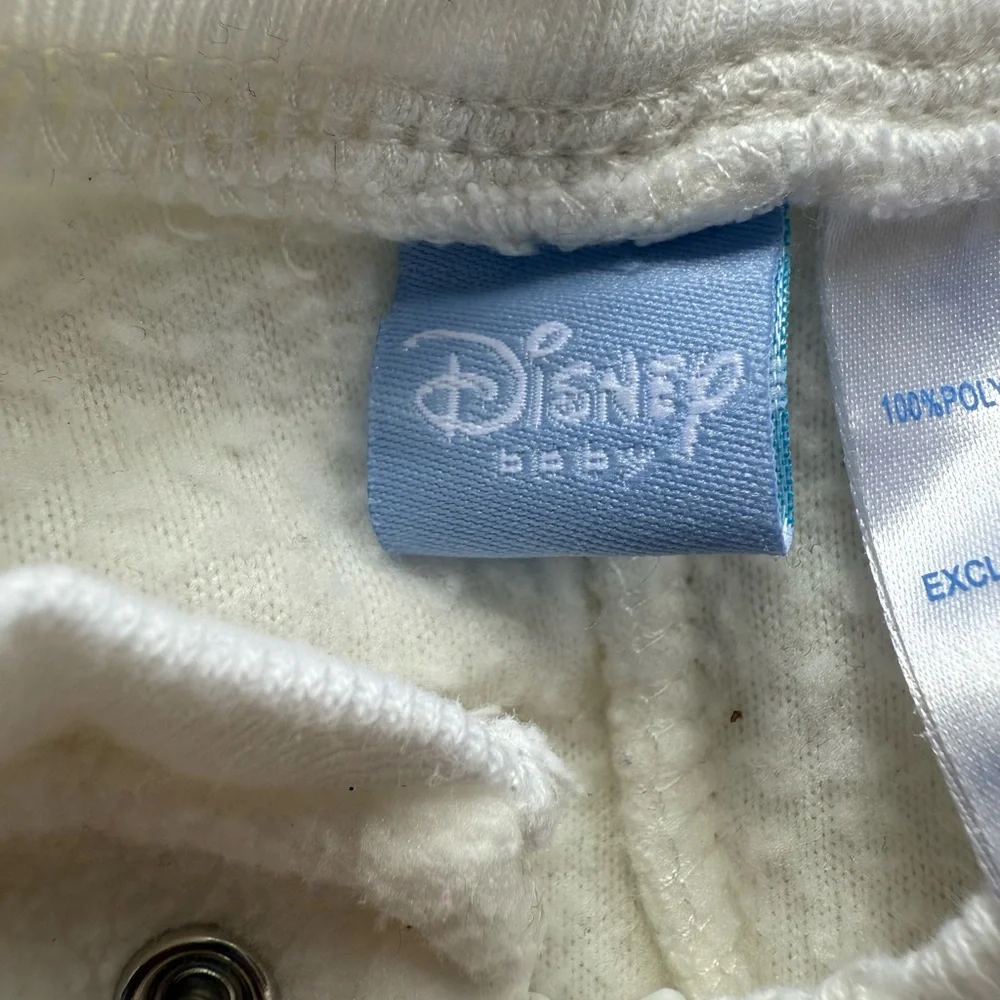 Disney Baby Boy Girl Winnie the Pooh Off White Cream Winter Onesie Footie - Picture 2 of 3